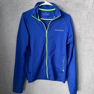 Vineyard Vines Jacket Mens Small Blue Full Zip Active Performance Preppy Golf‎